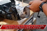 SP Machining 2018+ GT Intake manifold to 2021+ F150 Throttle Body Adapter Plate.